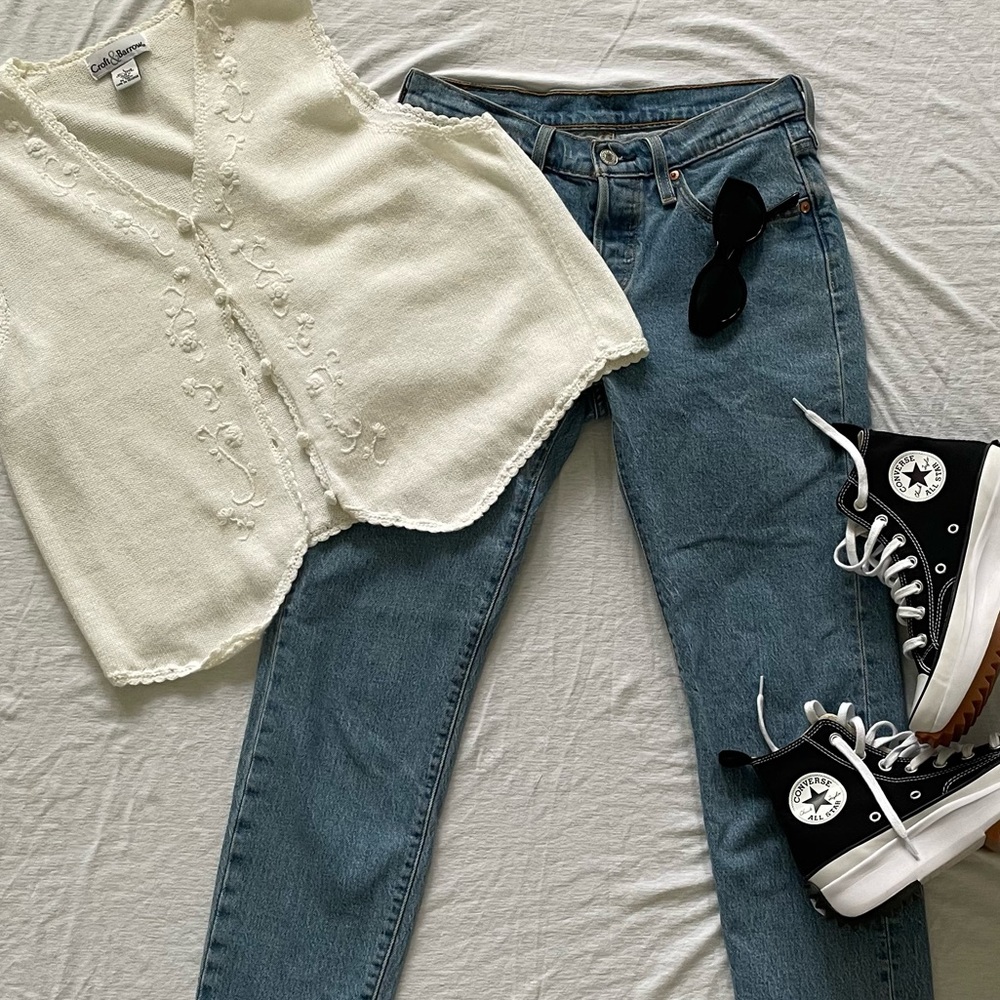 Vintage| Knitted Button Down Vest